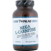 트윈랩 메가 엘카르니틴 500mg 90정 지방연소 촉진 Twinlab Mega L-Carnitine -- 500 mg - 90 Tablets